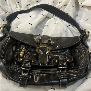 Francesco Biasia hobo handbag  Black Leather Shoulder Bag